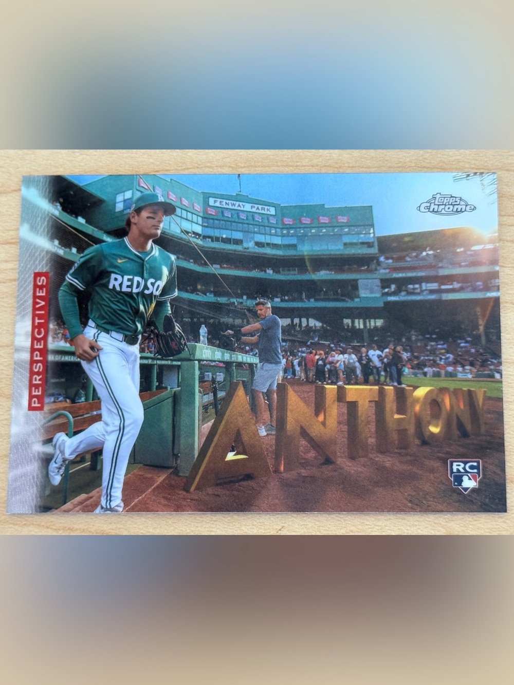 Topps Chrome Red Sox Green & White Anthony Rookie Card